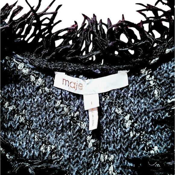 Maje Blue/Silver Cardigan Sweater | Size S - Picture 3 of 3